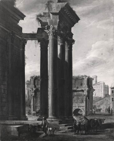 Viviano Codazzi,L'Arc de Septime Sévère et le Capitole ( ?, avant 1670, date indéterminée)